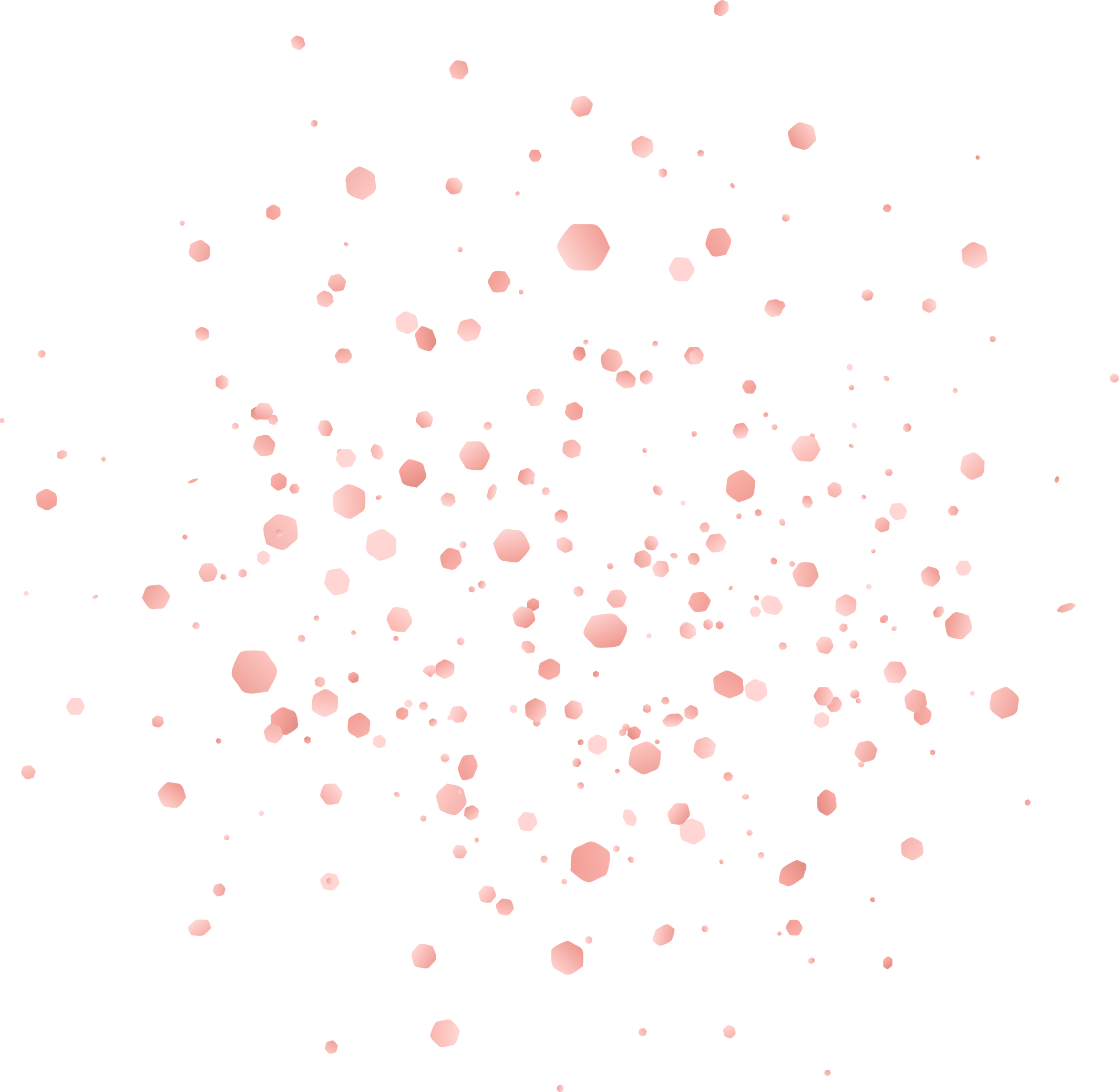 Placer rose gold glitter confetti